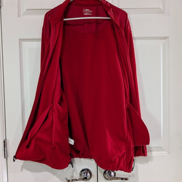 PGA Tour Men's Fleece Zipper Jacket, Size XL, Red, Pockets, Layering Piece - Picture 13 of 16